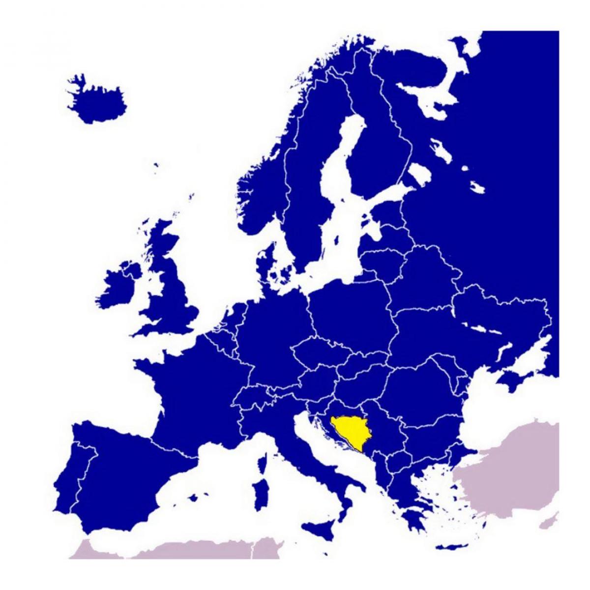 Karte von Bosnien und Herzegowina, Europa