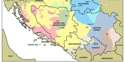 Karte von Bosnien hac 