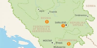 Karte von sarajevo, Bosnien